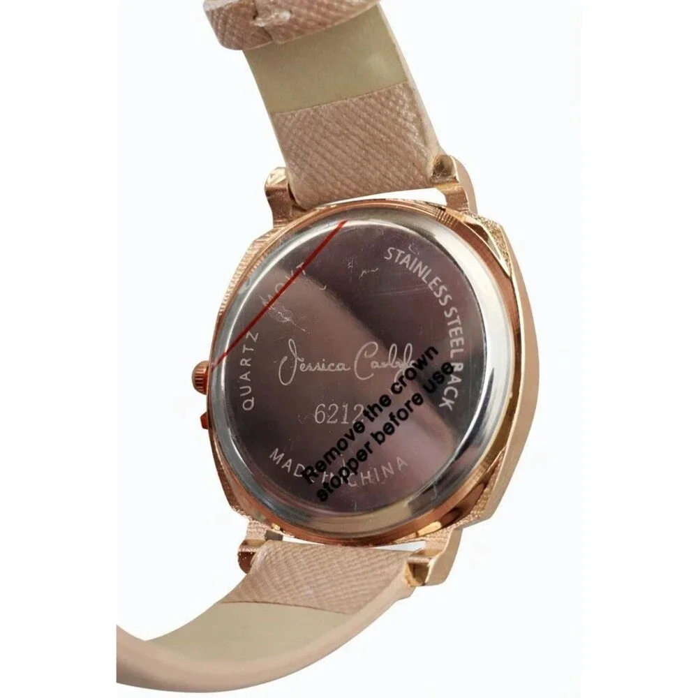 Jessica Carlyle Women’s Rose Gold Crystal Chronograph Watch Stainless Steel Brac